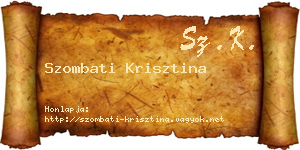 Szombati Krisztina névjegykártya